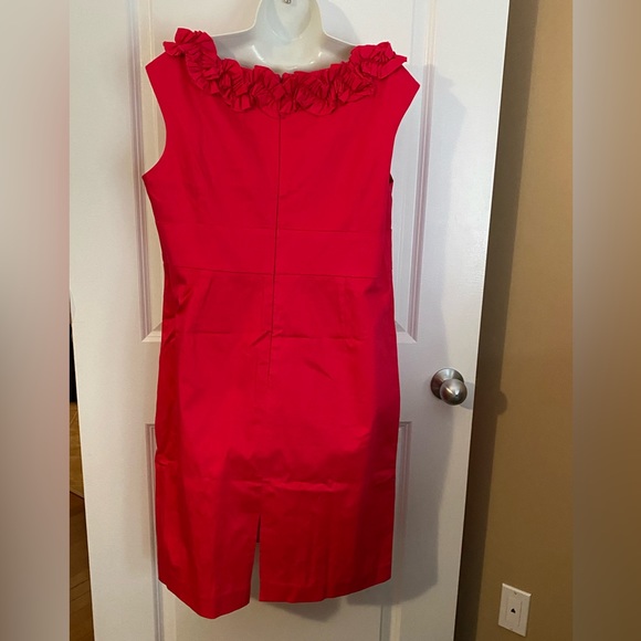 NWT Cleo Petites Ruffled Red Dress Stretchy Size 18 Petite - Picture 5 of 8